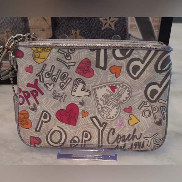 Coach Poppy Multicolor Wristlet - Picture 1 of 4